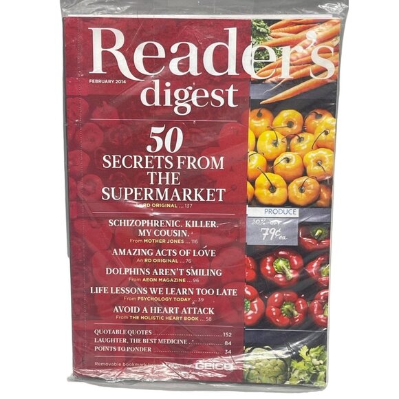 Reader's digest magazine February 2014 50 secrets from the supermarket new - Picture 1 of 6